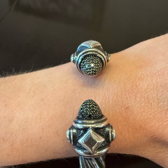 David Yurman Silver and Green Bracelet - Picture 10 of 10